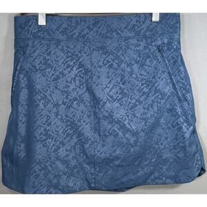 Orvis Travel Skort Shattered Glass Print Navy Womens M Pull On Outdoor